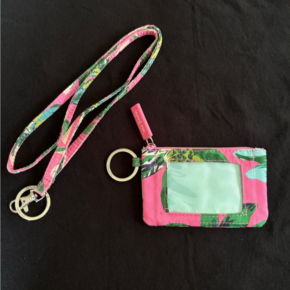 Vera Bradley Accessories - Vera Bradley Pink and Green Key & Card Holder